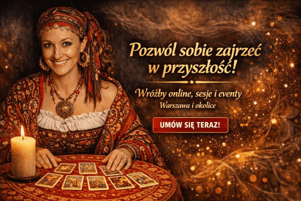 wrozka w warszawie kladzie karty na sesji z klientem